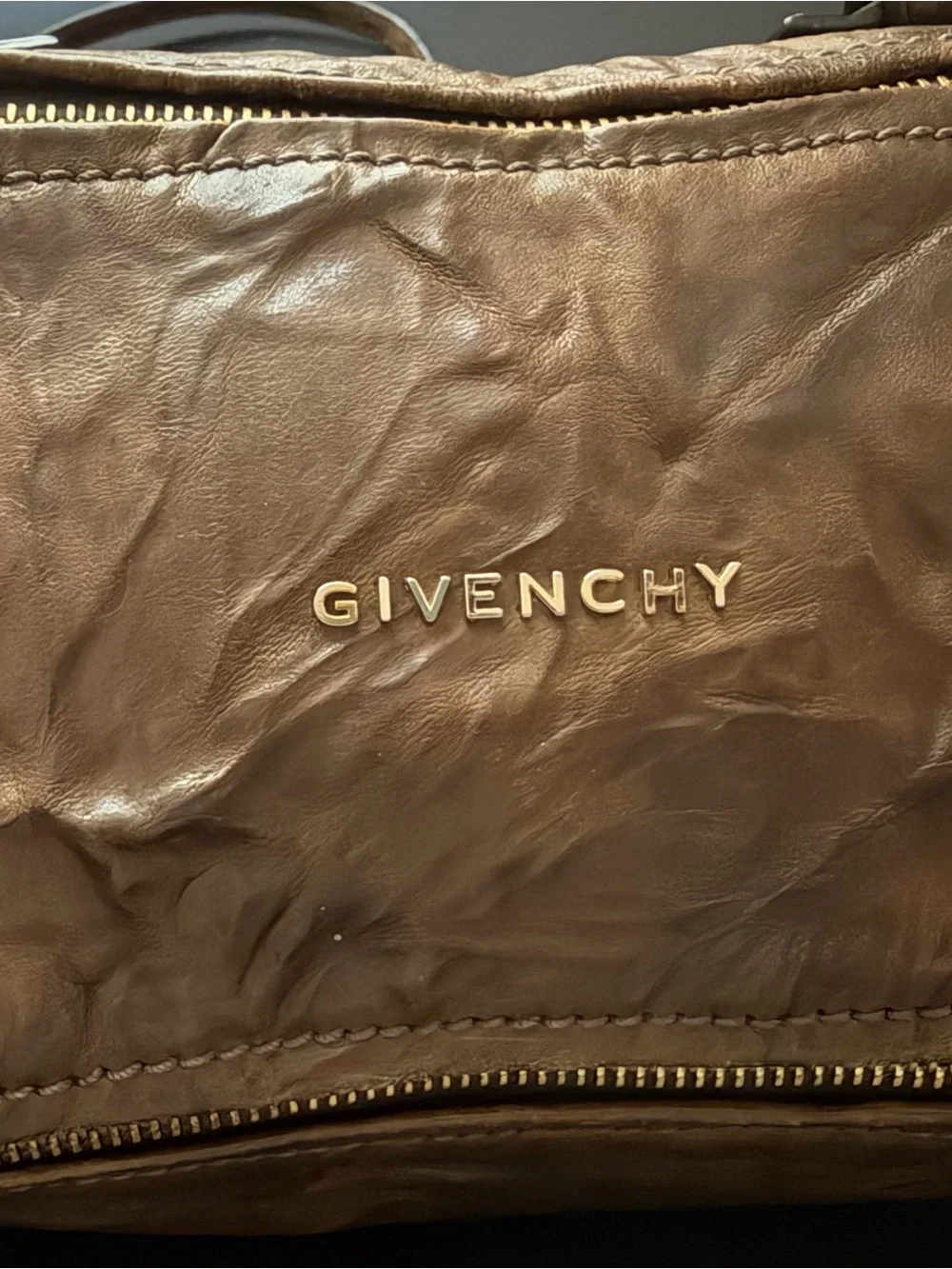 Givenchy Brown Leather Pandora Mini Crossbody Bag